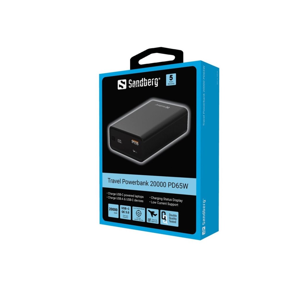 Sandberg Sandberg PD65W power bank - Li-Ion - USB typ A, USB-C - 65 Watt