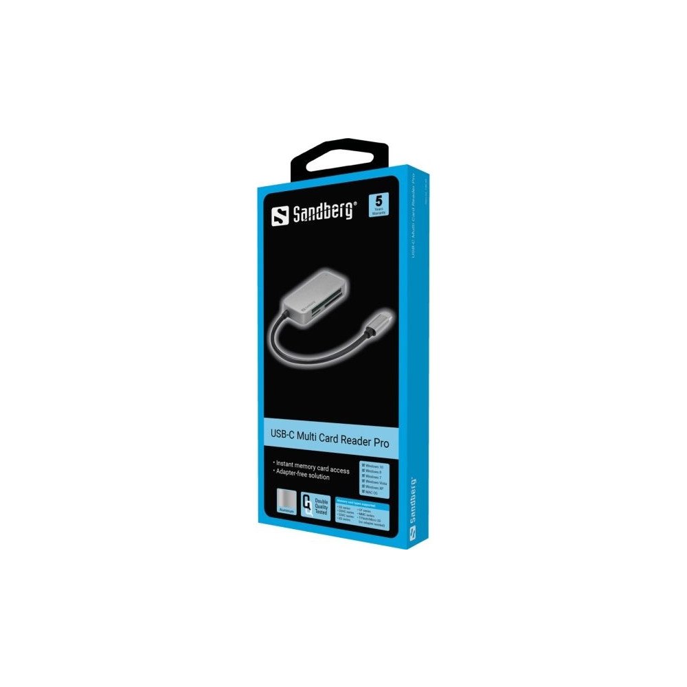 Sandberg Sandberg USB-C Multi Card Reader Pro - kortläsare - USB-C
