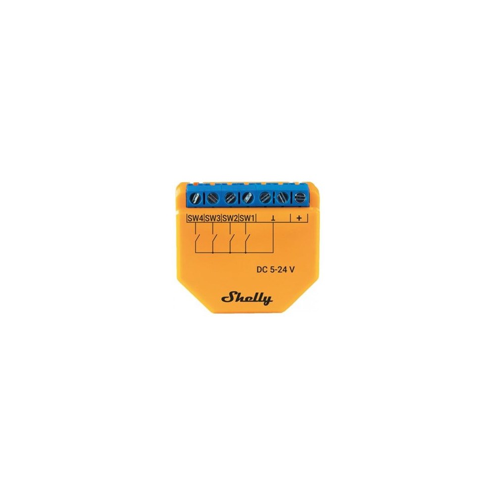 Allterco Robotics Shelly Plus i4 DC - reläkontroll - 802.11b/g/n, Bluetooth 5.2