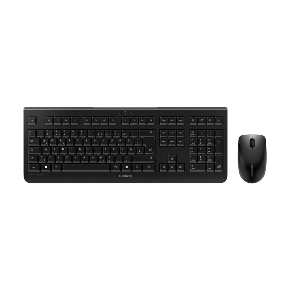 CHERRY CHERRY DW 3000 - sats med tangentbord och mus - belgisk - svart Inmatningsenhet