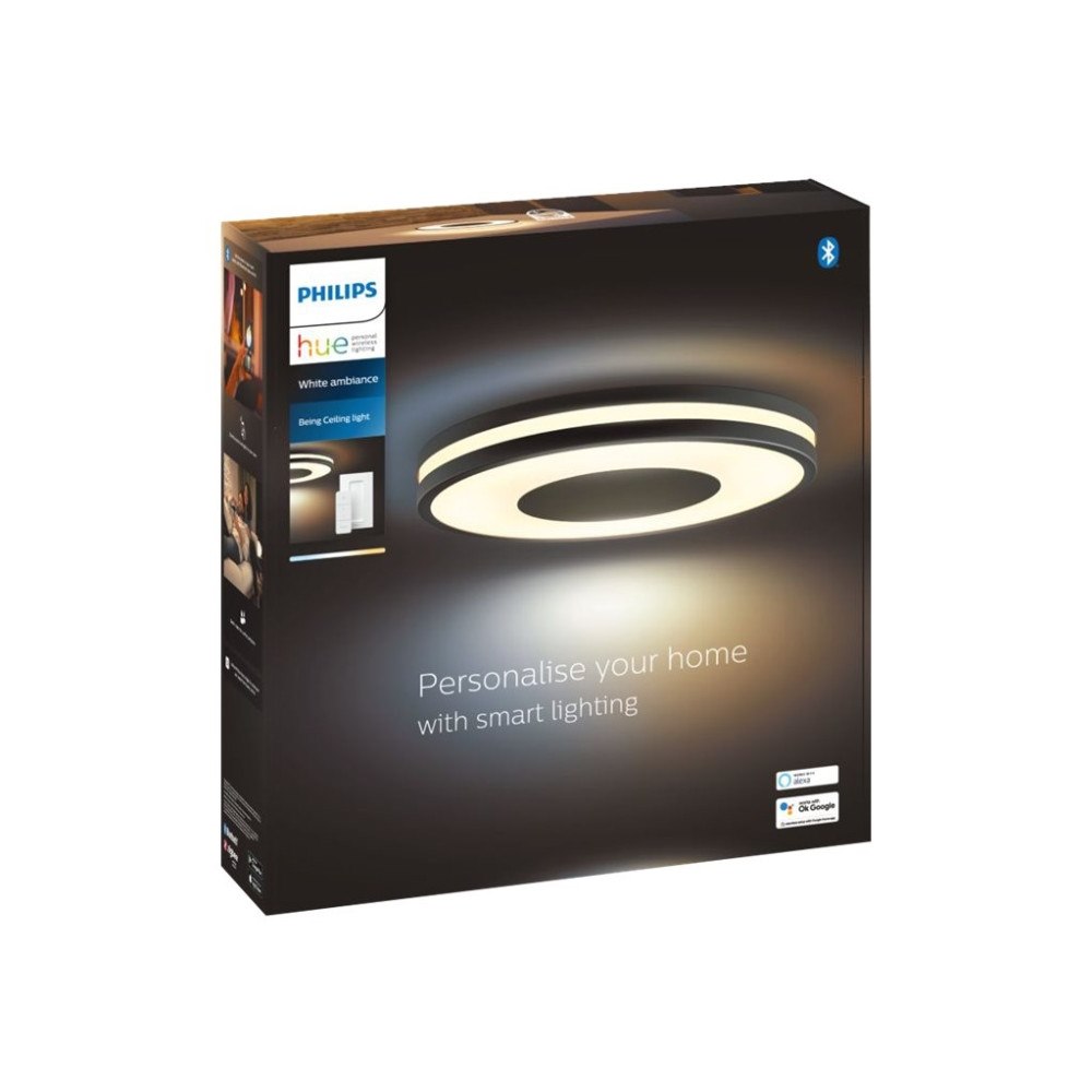 Philips Philips Hue White ambiance Being - innertakslampa - LED - 22.5 W - varmt till kallt vitt ljus - 2200-6500 K - svart