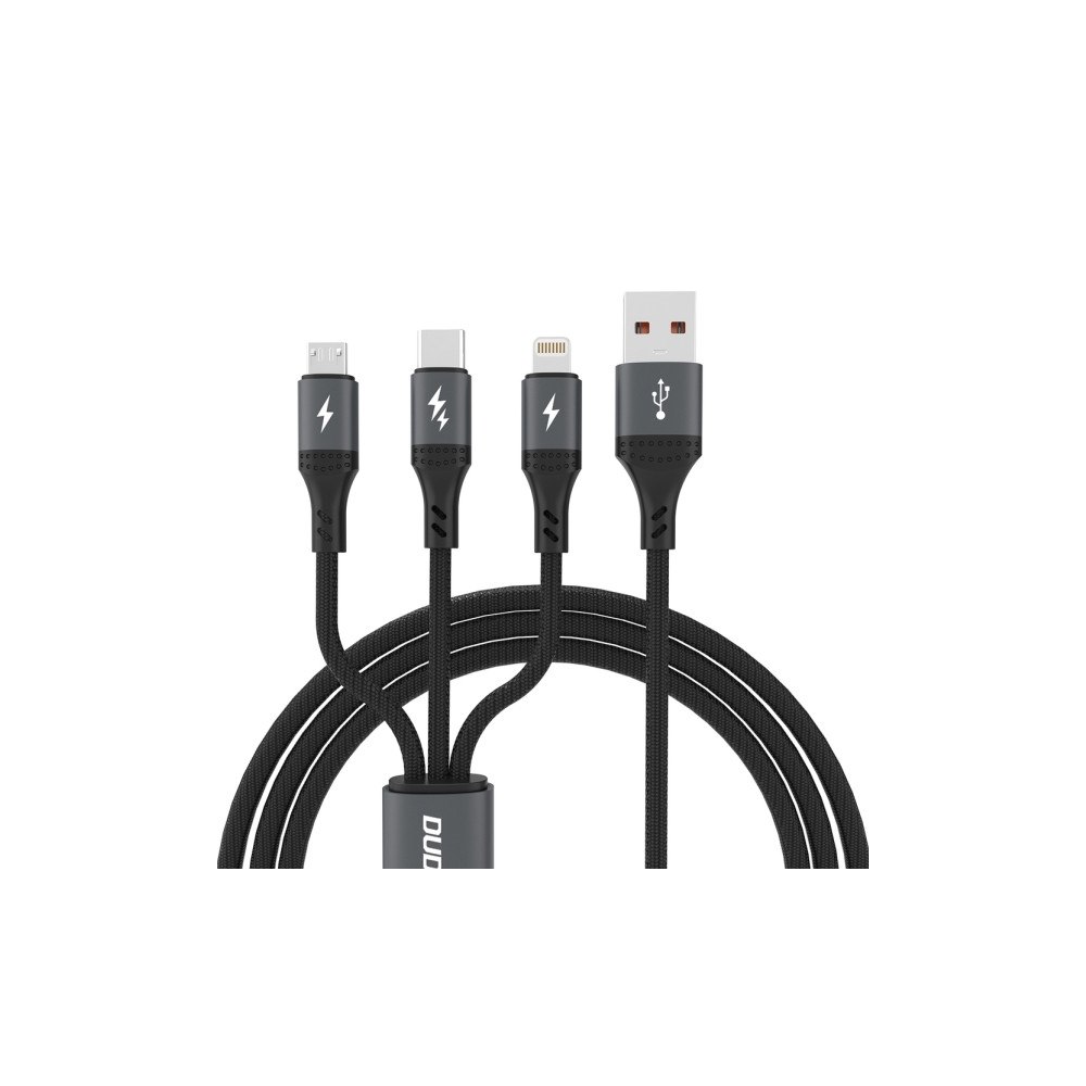 Dudao Dudao L3E 3-i-1 USB-A till MicroUSB/USB-C/Lightning 66W 1,2...