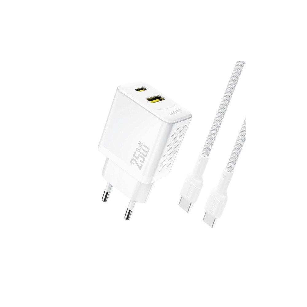 Dudao Dudao A26TCEU Adapter 25Watt 1xUSB-C 1xUSB-A (1 m USB-C till...