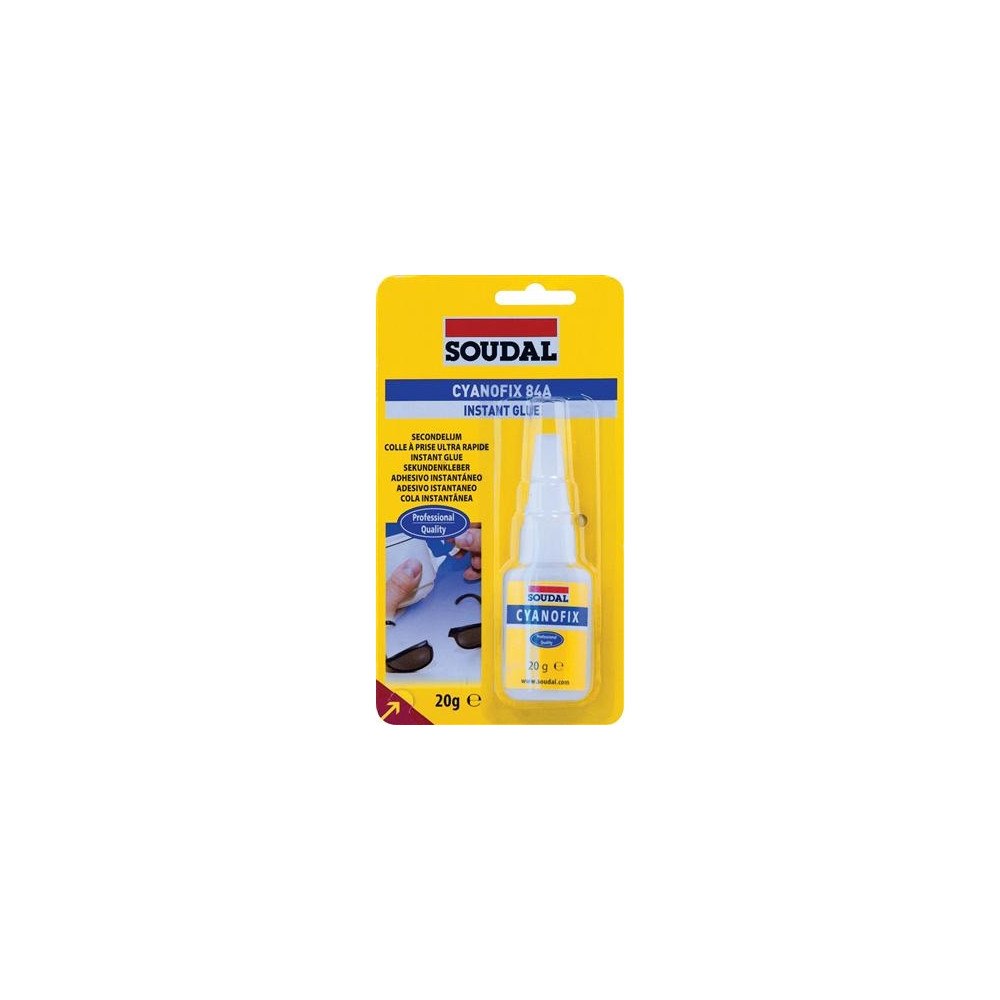 Solar Plus Sekundärlim Cyanofix 84A 20 g tub, lösningsmedelsfri, snabb...