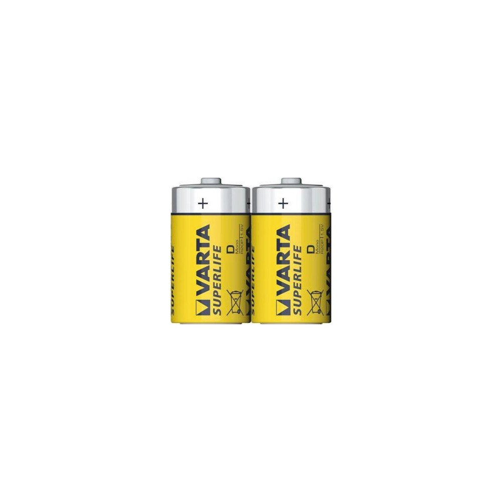 Solar Plus VARTA Superlife Zinc carbon batteri / 1,5V / D / R20P foliep...
