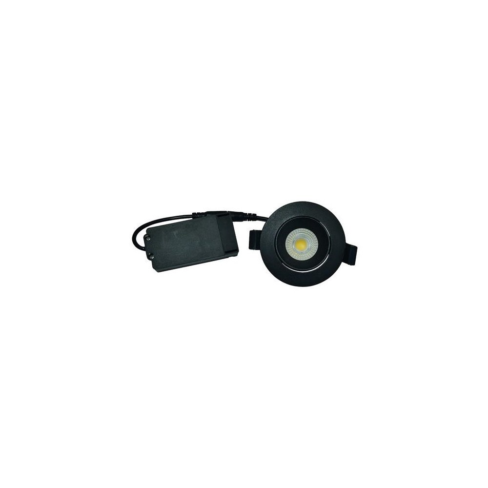 Nordtronic Downlight Velia Low Profile 5W 2700K CRI>95 rund, matt svart
