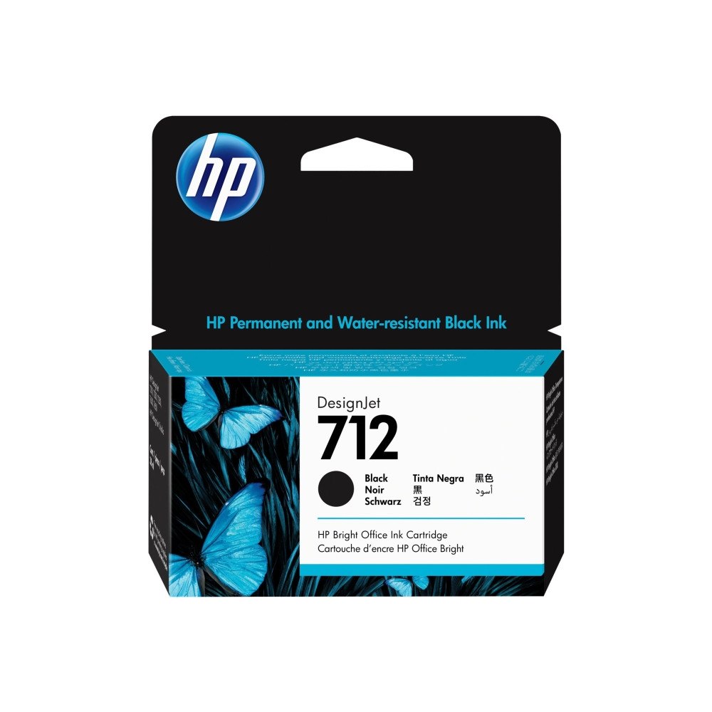 HP HP 712 - svart - original - DesignJet - bläckpatron