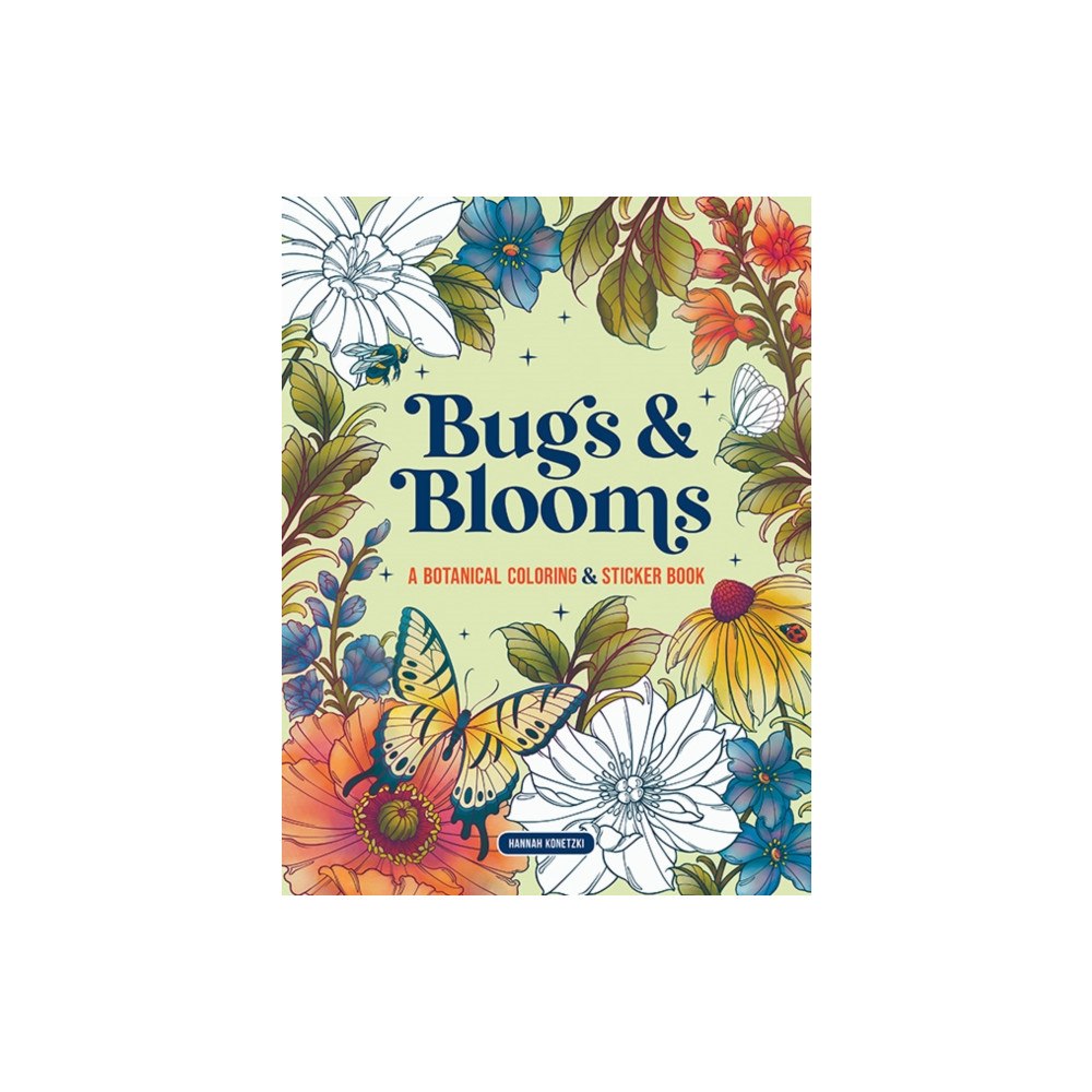 Dover publications inc. Bugs & Blooms: A Botanical Coloring & Sticker Book (Deluxe Edition) (häftad, eng)