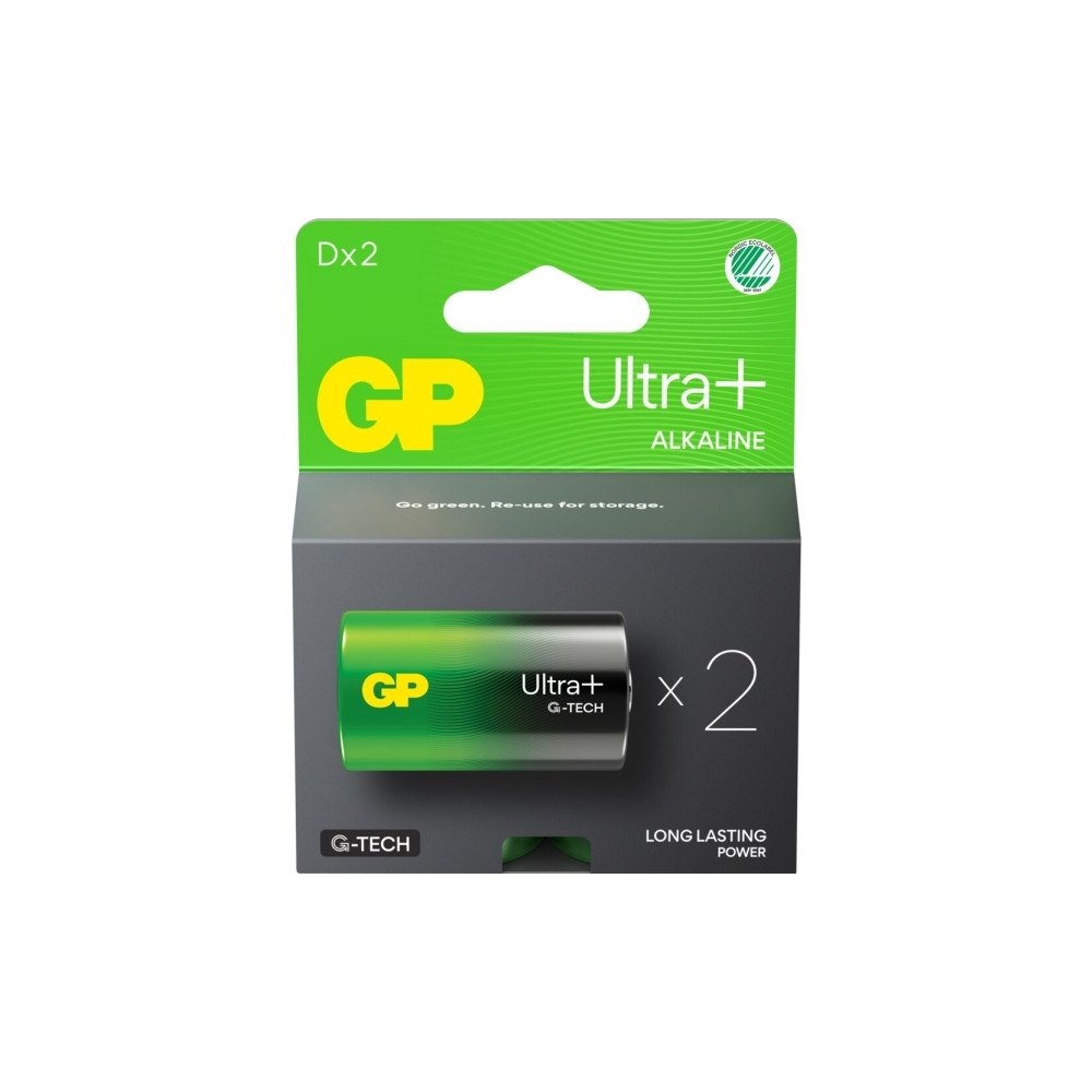 GP Batteries Gold Peak Industries Ultra Plus alkaliskt batteri LR20 D 2-p...
