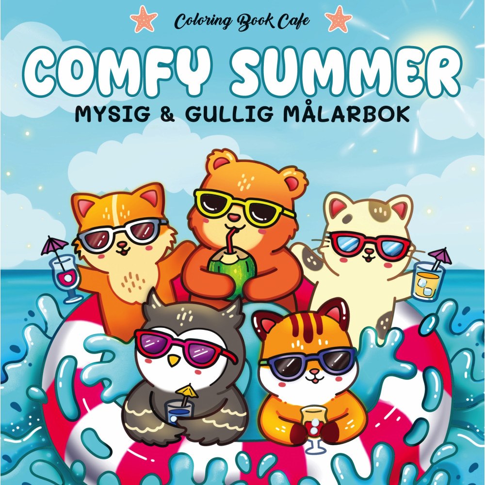 Legind A/S Comfy Summer. Mysig och gullig Cozy Coloring målarbok från Coloring Book Cafe (häftad)