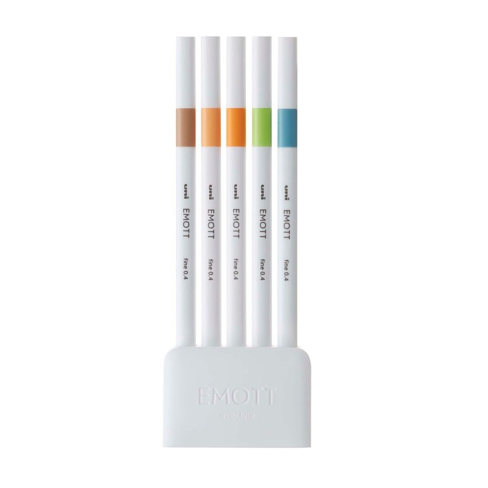 STAEDTLER Staedtler Emott fineliner, 5 st. ass. – litet bordsstativset...