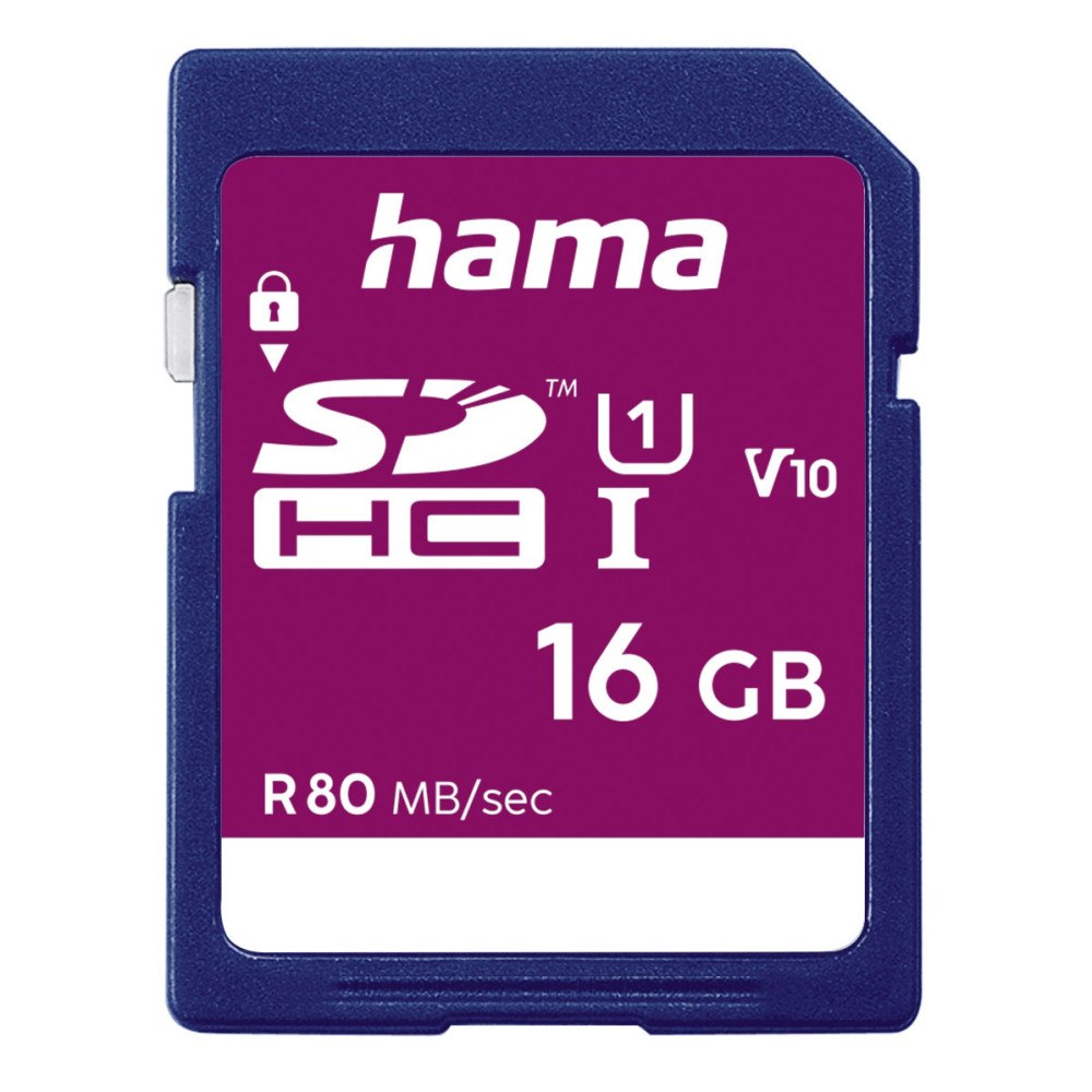 Hama Memory Card SDHC 16GB Class 10 UI V10 80MB/s