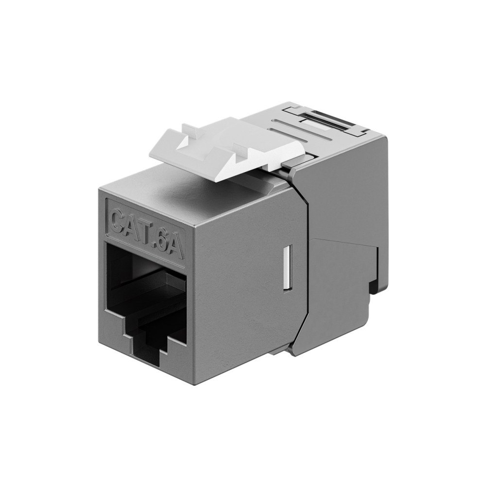 Goobay Goobay Keystone-modul RJ45 CAT 6A STP, slim & short, jordnin...
