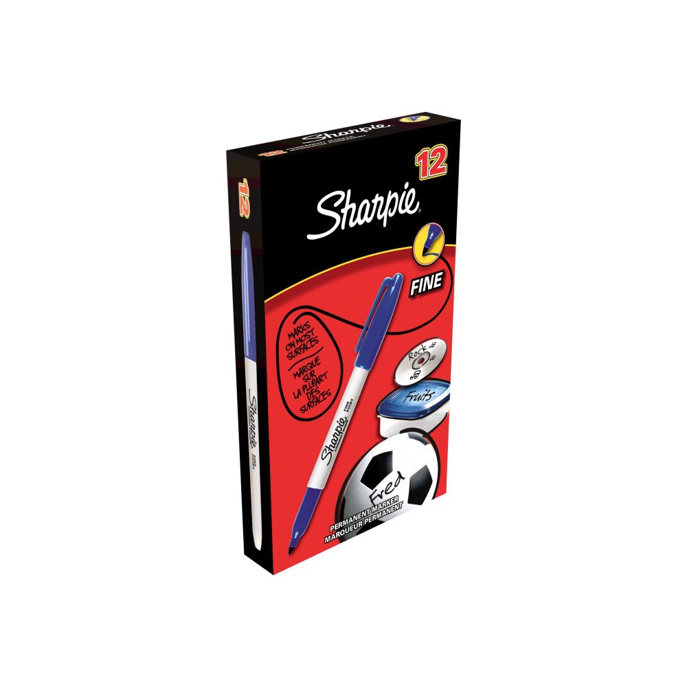Newell Brands Sharpie - markering - blå (paket om 12)