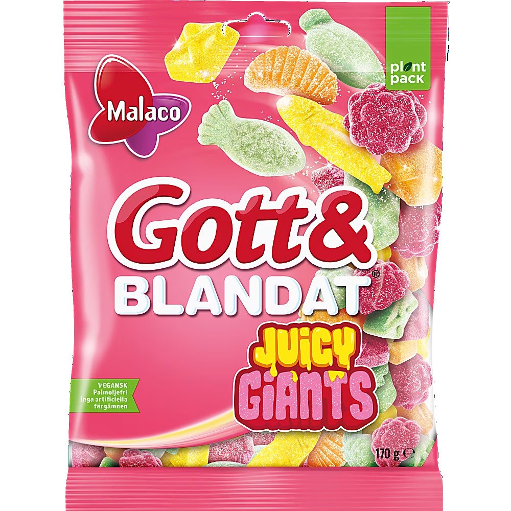 Malaco Gott & Blandat Juicy Giants 170g