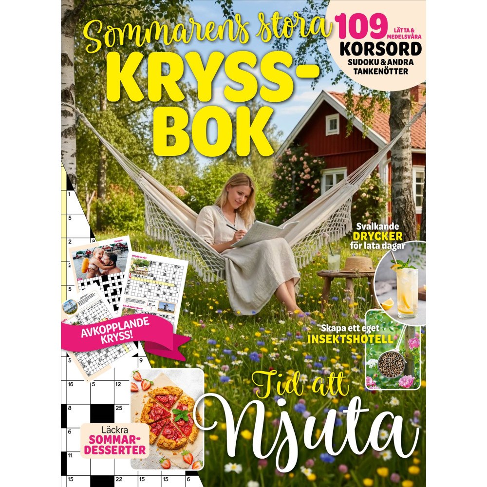 Tankesport Sommarens stora kryssbok : 109 lätta och medelsvåra korsord, sudoku och andra tankenötter (häftad)