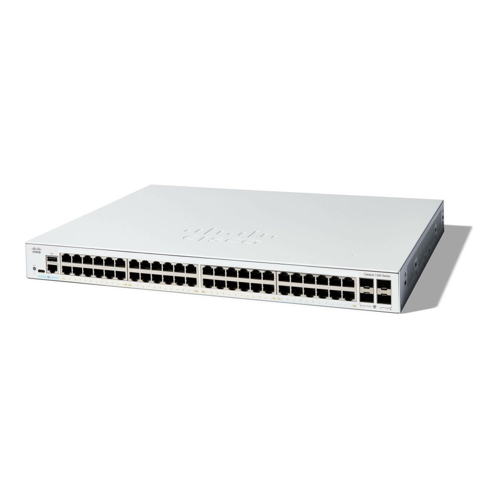 Cisco Systems Cisco Catalyst 1300-48T-4G - switch - 48 portar - Administrerad - rackmonterbar