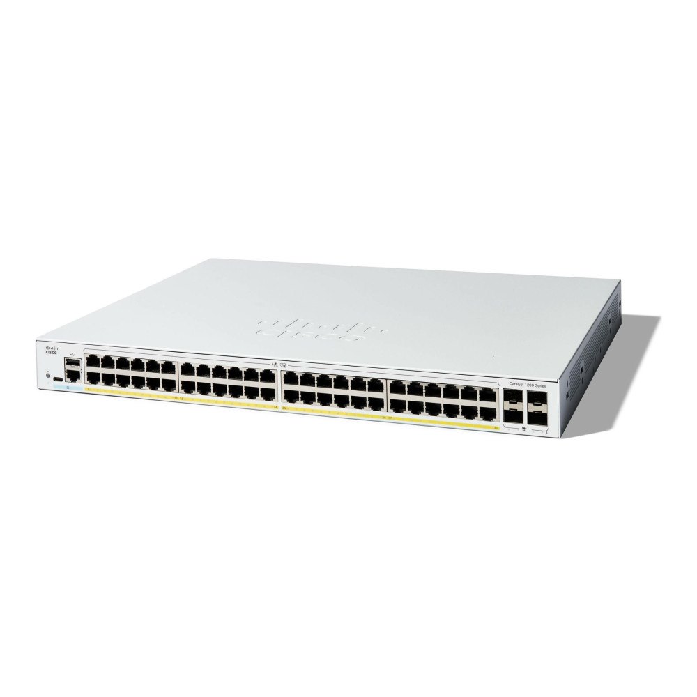 Cisco Systems Cisco Catalyst 1200-48P-4G - switch - 48 portar - smart - rackmonterbar