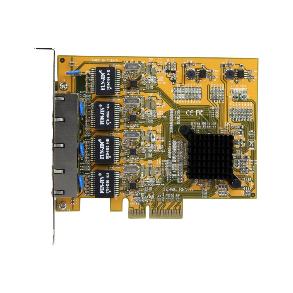 StarTech.com Startech PCIe Gigabit-nätverkskortadapter med 4 portar - nätverksadapter - PCIe - Gigabit Ethernet x 4
