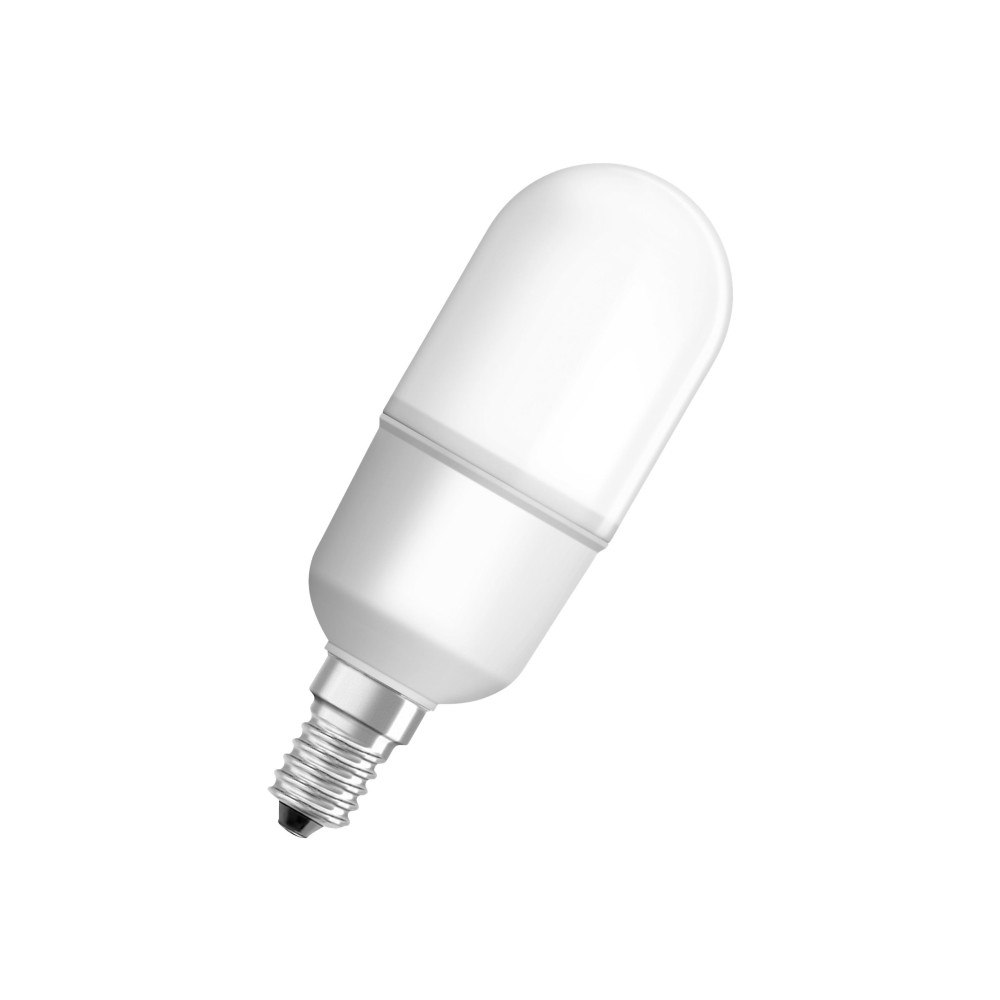 LEDVANCE OSRAM LED STAR - LED-glödlampa - form: rak - glaserad finish - E14 - 9 W - varmt vitt ljus - 2700 K