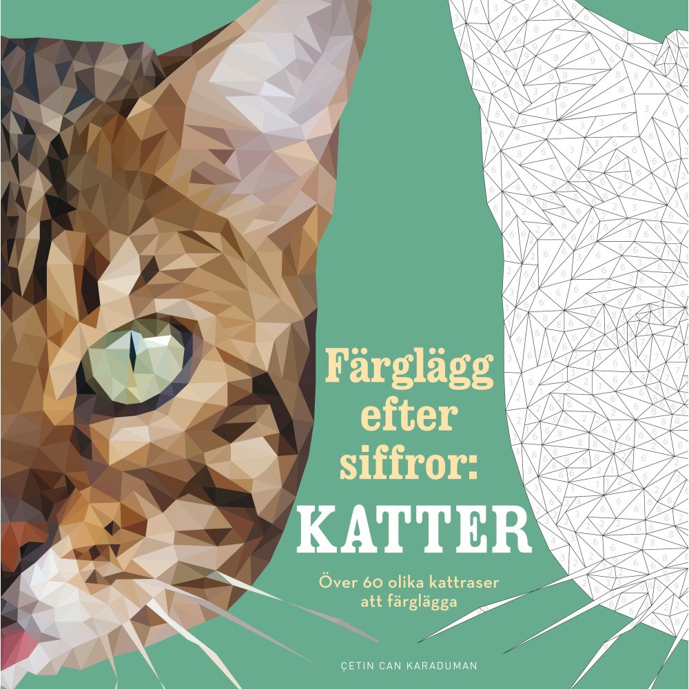 Çetin Can Karaduman Färglägg efter siffror: Katter (häftad)
