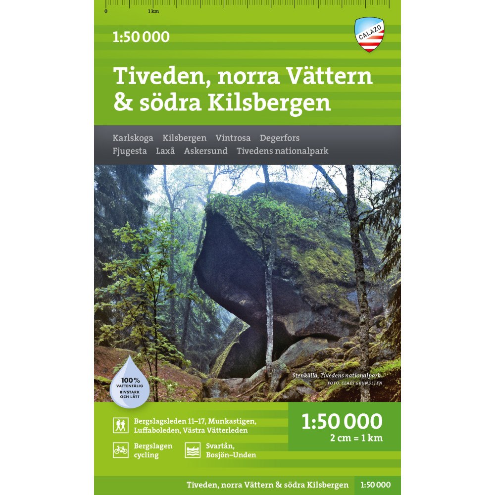 Calazo Förlag Tiveden, norra Vättern & södra Kilsbergen 1:50.000