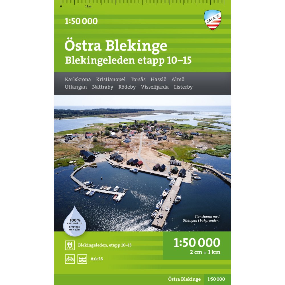 Calazo Förlag Östra Blekinge 1:50.000