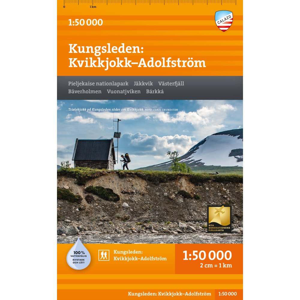 Calazo Förlag Kungsleden: Kvikkjokk - Adolfström 1:50.000