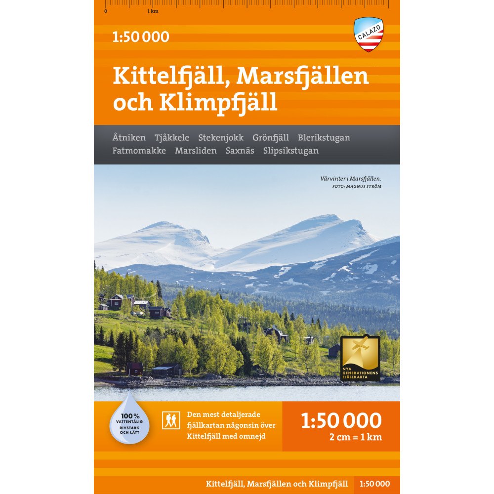 Calazo Förlag Kittelfjäll, Marsfjällen och Klimpfjäll 1:50 000