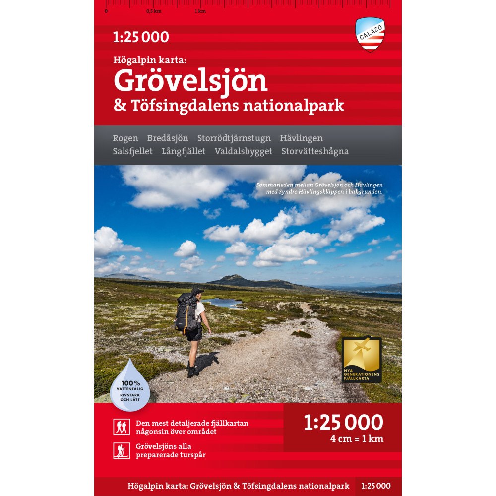 Calazo Förlag Grövelsjön & Töfsingdalens nationalpark 1:25.000