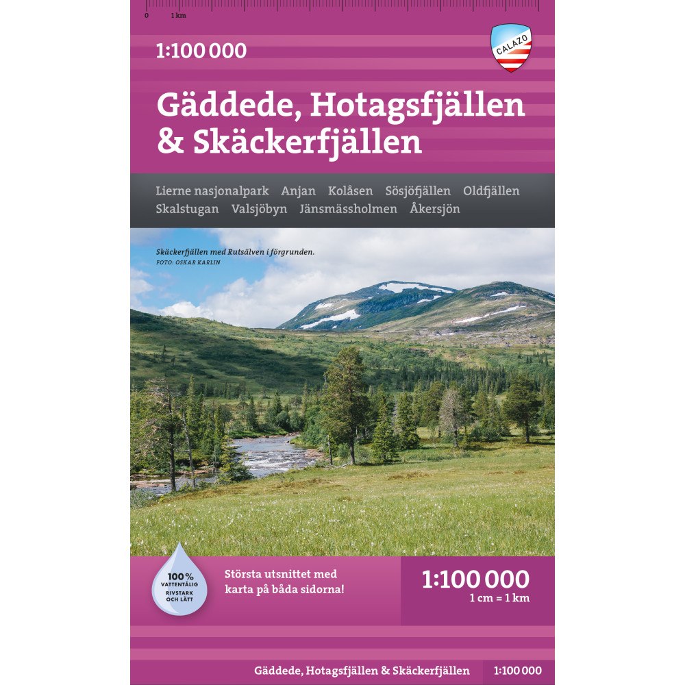 Calazo Förlag Gäddede, Hotagsfjällen & Skäckerfjällen 1:100000