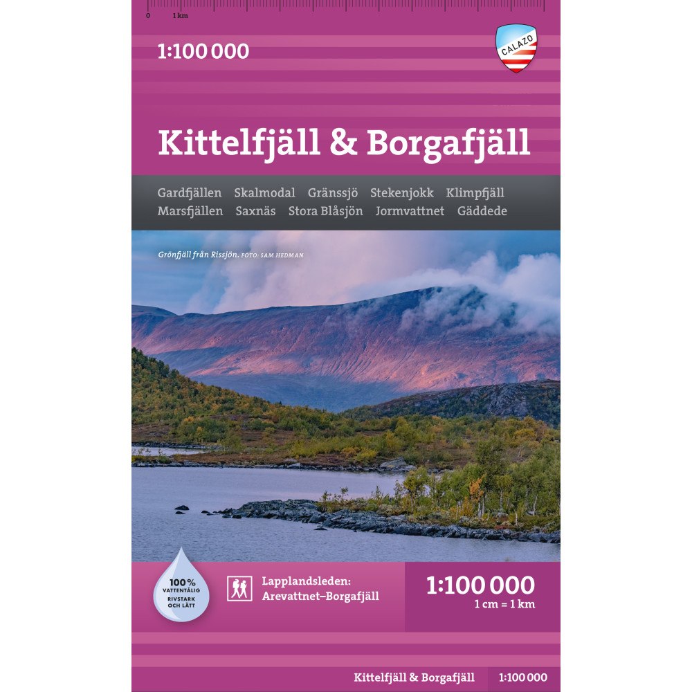 Calazo Förlag Kittelfjäll & Borgafjäll 1:100 000
