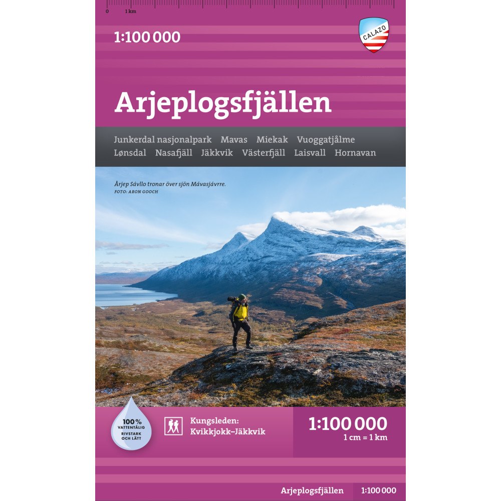 Calazo Förlag Arjeplogsfjällen 1:100 000