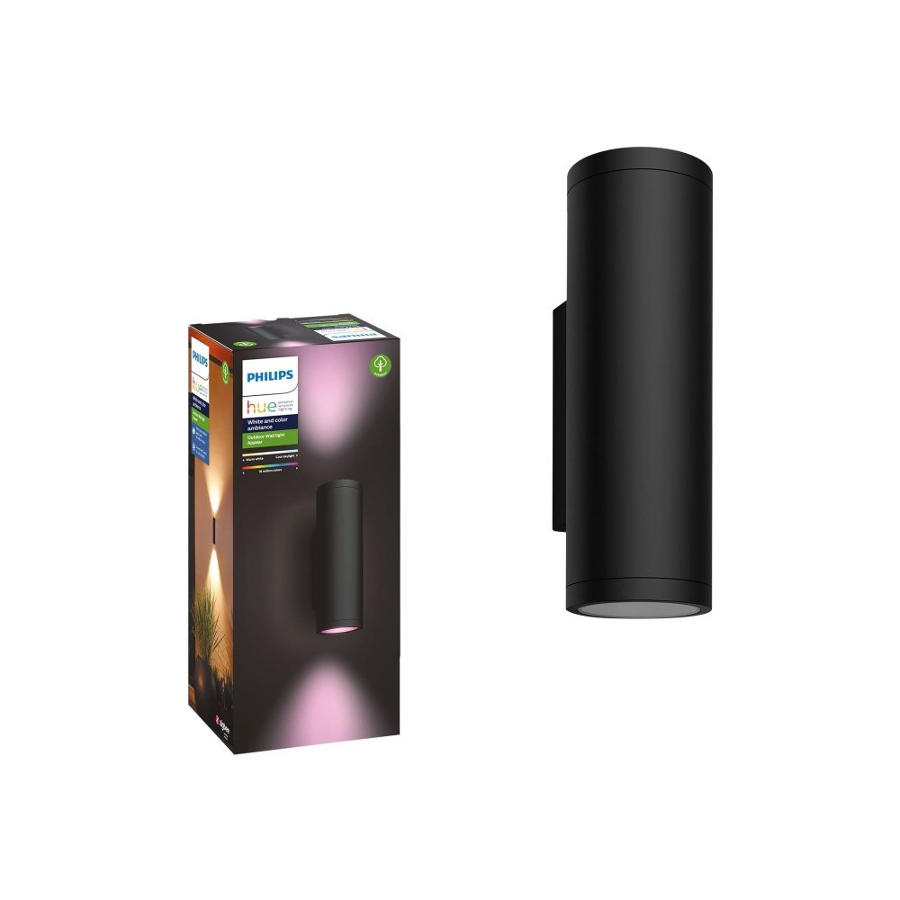 Philips Philips Hue White and Color Ambiance Appear - vägglampa - LED - 8 W - 16 miljoner färger - 2000-6500 K - svart
