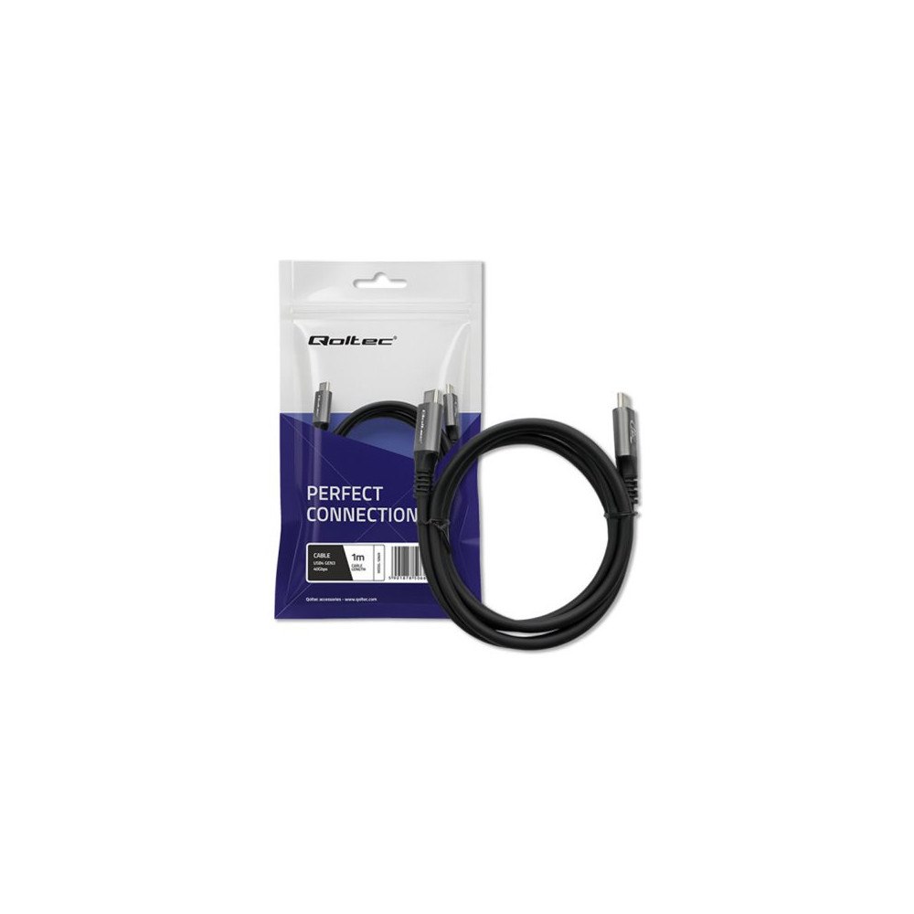 Qoltec Qoltec - USB typ C-kabel - USB-C till USB-C - 1 m