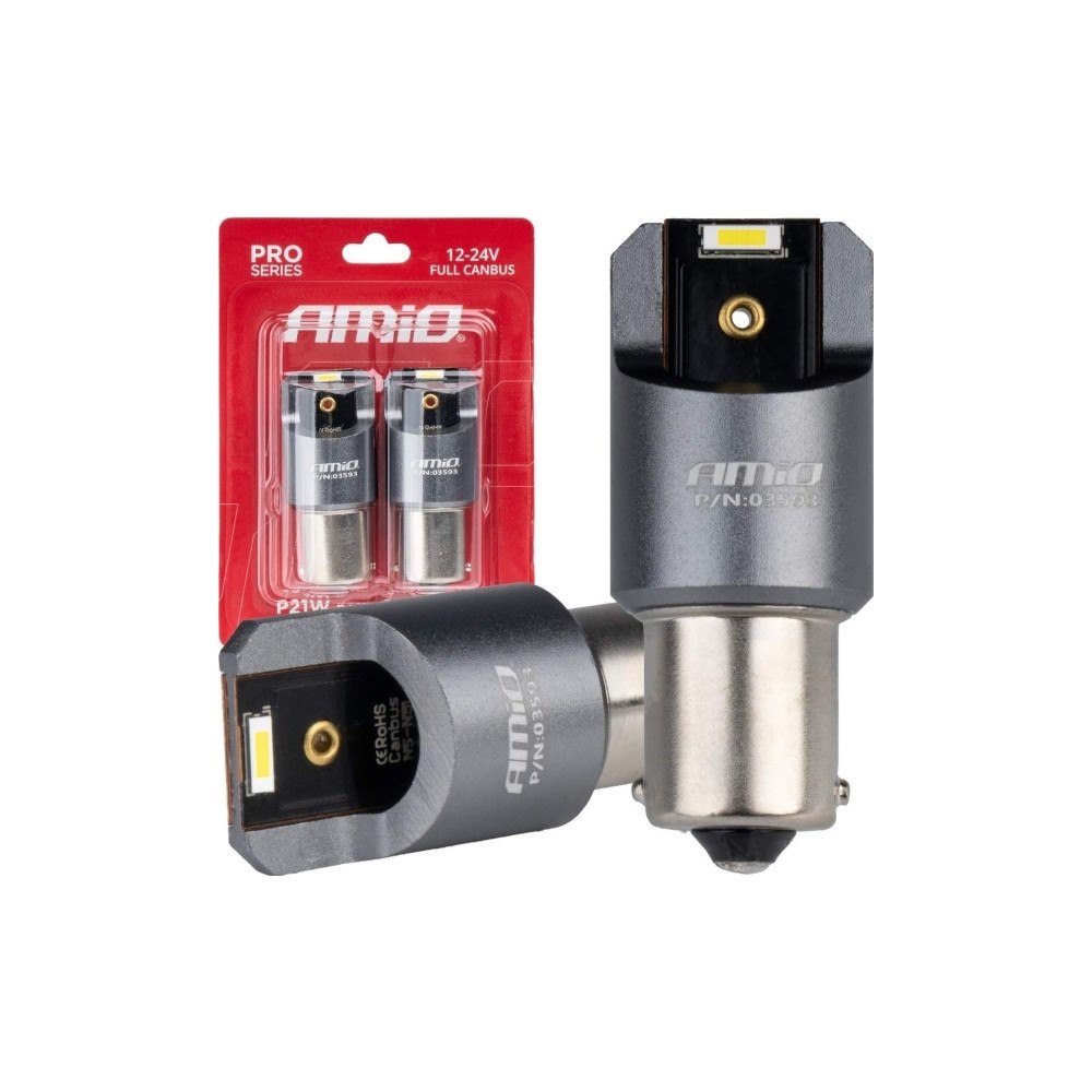 Amio AMiO LED-lampor full canbus BA15s/P21W 2x1860SMD vit 12V/24V
