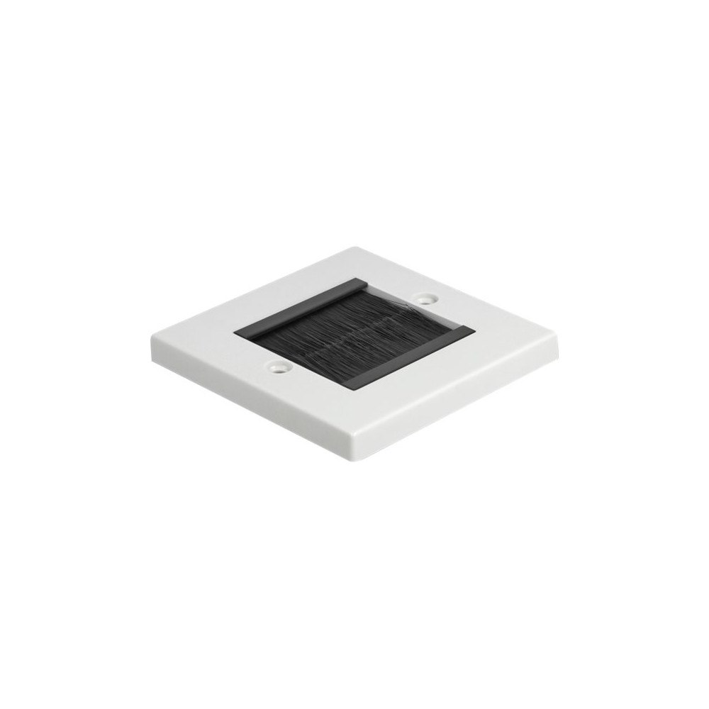 DeLOCK Delock Cable Management Cover 86 x 86 mm with black Brush Strips - cable management panel cover