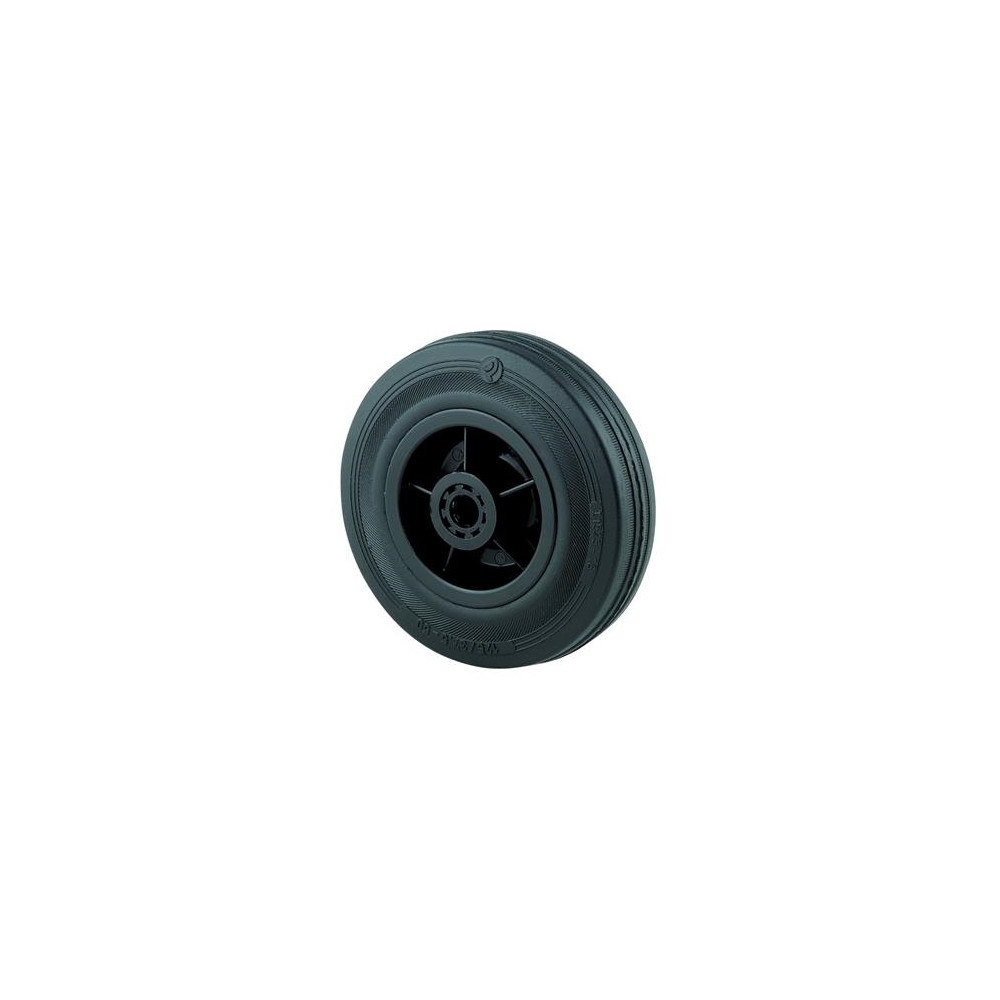 Tente Tente lösa hjul svart massiv gummi Ø125x37 mm Ø12xNL44,4 rul...