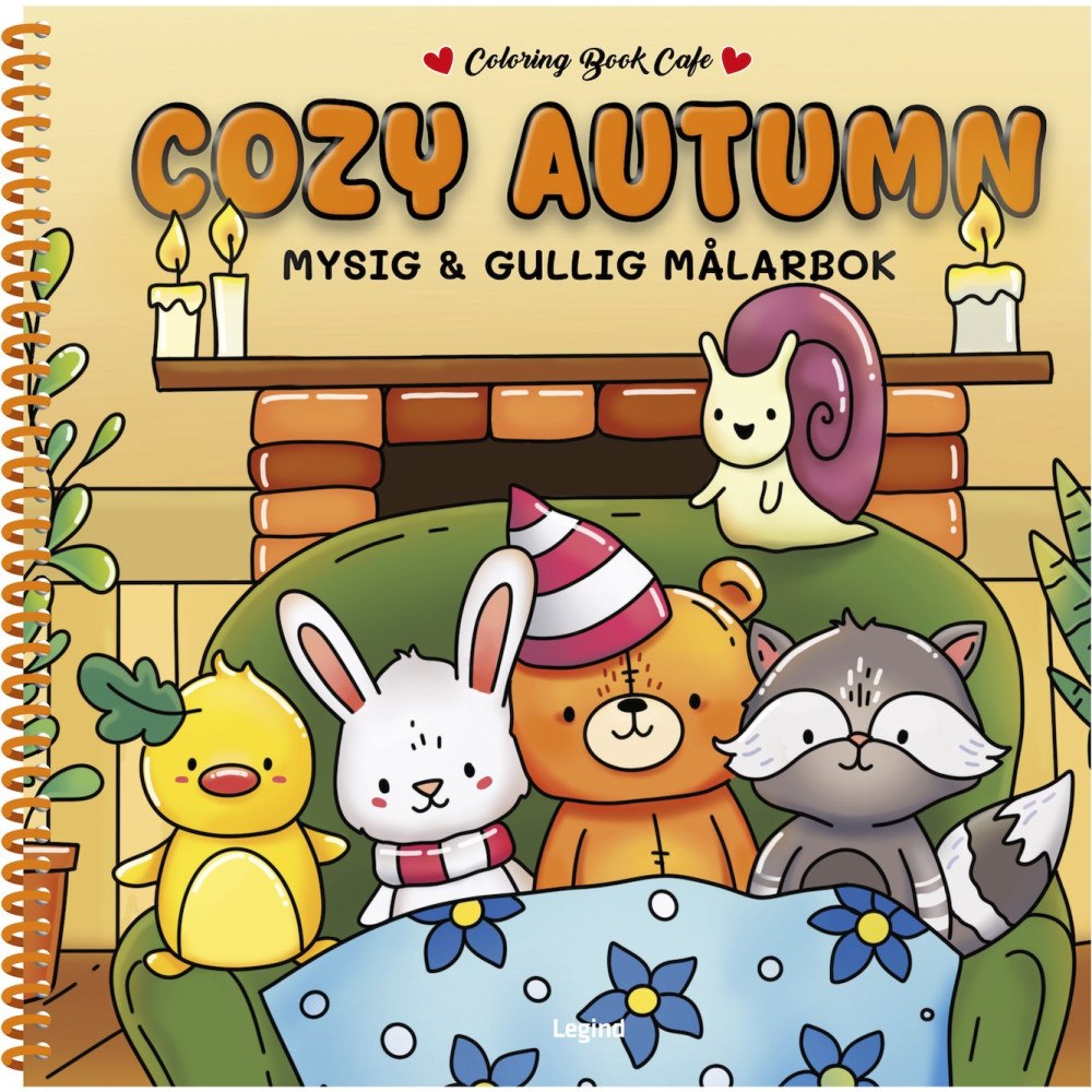 Legind A/S Cozy Autumn Deluxe. Lyxig Cozy Coloring målarbok från Coloring Book Cafe (bok, spiral)