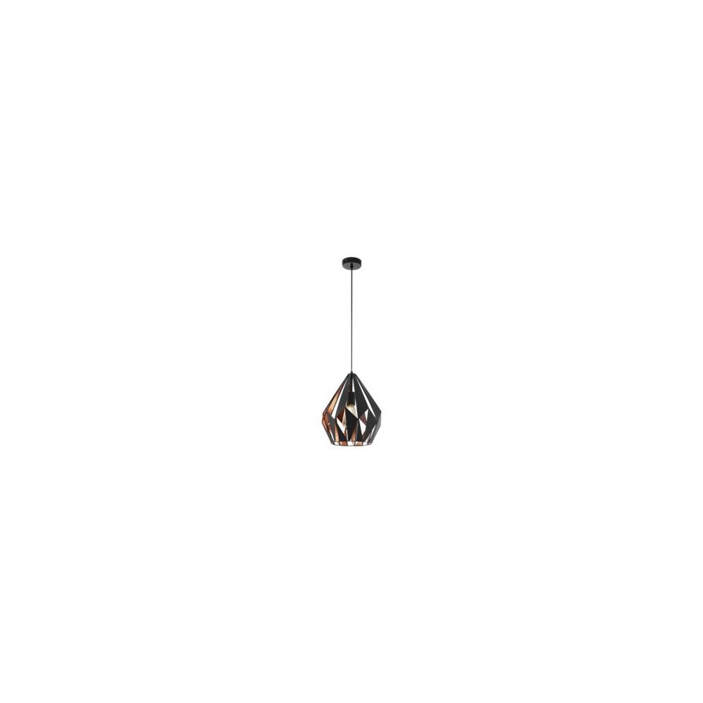 EGLO Eglo Carlton 1 - hängande lampa - E27 - svart, koppar