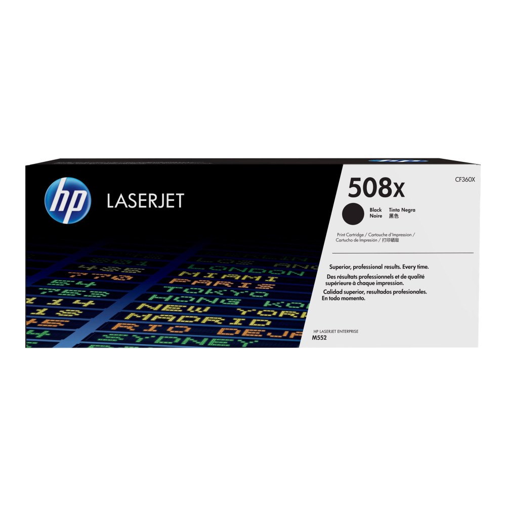 HP HP 508X - Lång livslängd - svart - original - LaserJet - tonerkassett (CF360X)