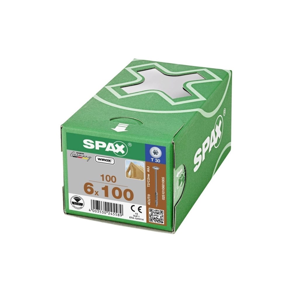 Spax SPAX 251010601005 Tallerkenskruer 6 mm 100 mm T-profil Stål...