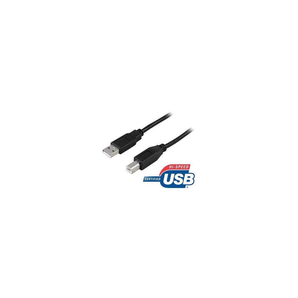 Deltaco DELTACO USB-230S - USB-kabel - USB till USB typ B - 3 m