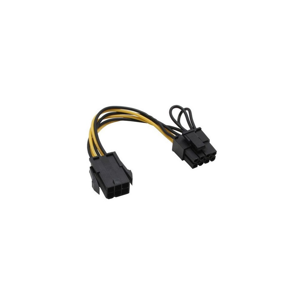 Inline InLine - strömadapter - 6-stifts PCIe-ström till 8-stifts PCIe-ström - 10 cm