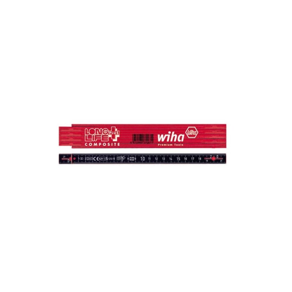 Wiha Wiha fiberförstärkt tumstock Longlife® 2 m metrisk, 10 delst...