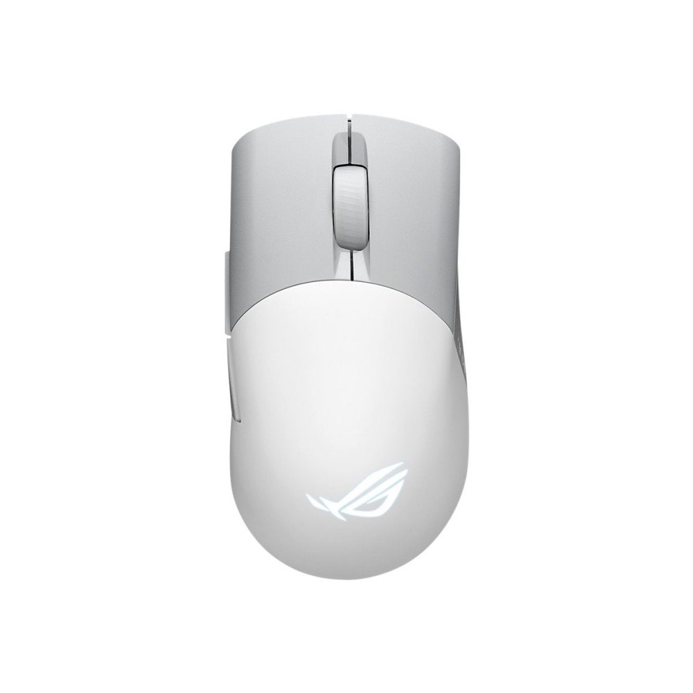 ASUS ASUS ROG Keris Wireless AimPoint - mus - 2.4 GHz, USB 2.0, Bluetooth 5.1 LE - månskensvit