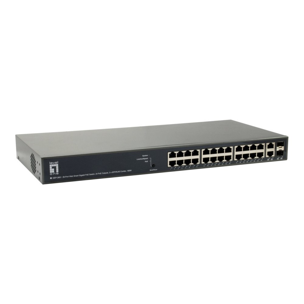 LevelOne LevelOne GEP-2651 - switch - 26 portar - smart - rackmonterbar