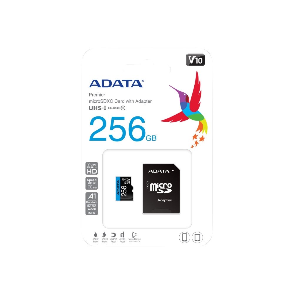 A-Data Technology ADATA Premier - flash-minneskort - 256 GB - mikroSDXC UHS-I