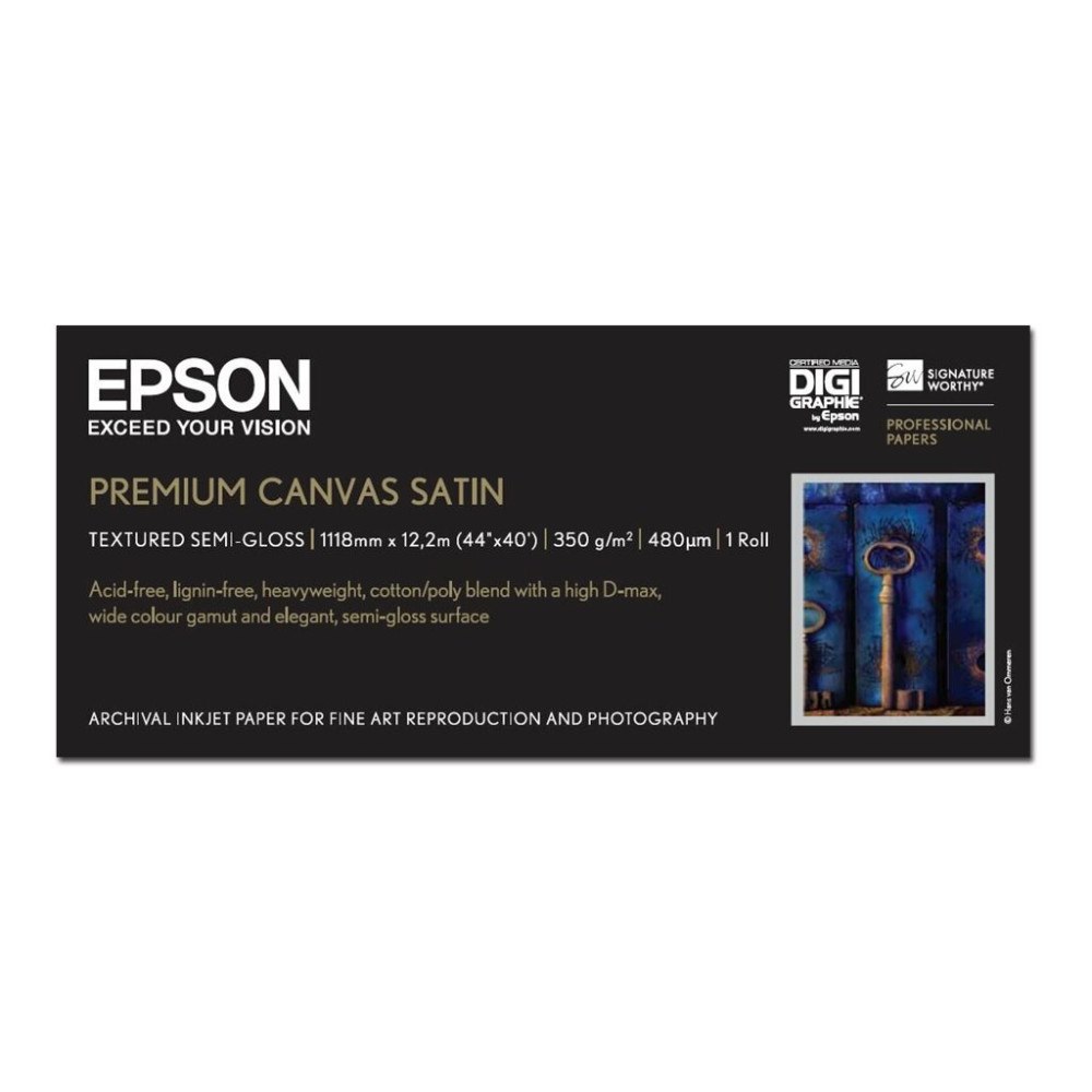EPSON Epson PremierArt Water Resistant Canvas - kanvaspapper - blank - 1 rulle (rullar) - Rulle (111,8 cm x 12,2 m) - 350 g/m²