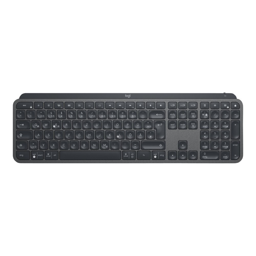 Logitech Logitech MX Keys Advanced Wireless Illuminated Keyboard - tangentbord - QWERTZ - tysk - grafit Inmatningsenhet